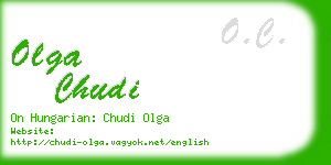 olga chudi business card